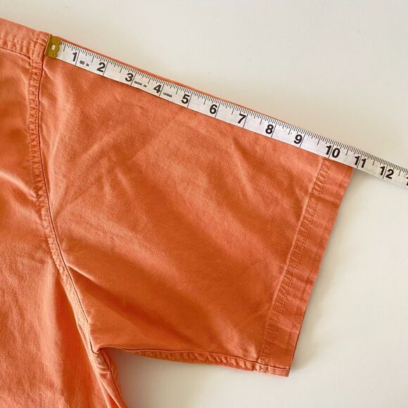 Wrangler Flex For Comfort Button Up Shirt Men's  XL Short Sleeve Orange Pockets - Picture 10 of 14